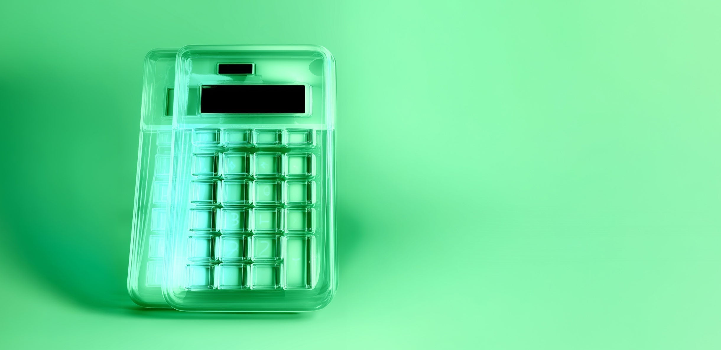Abstract calculator on a green background symbolizing the cost of GLP-1 medications and savings strategies