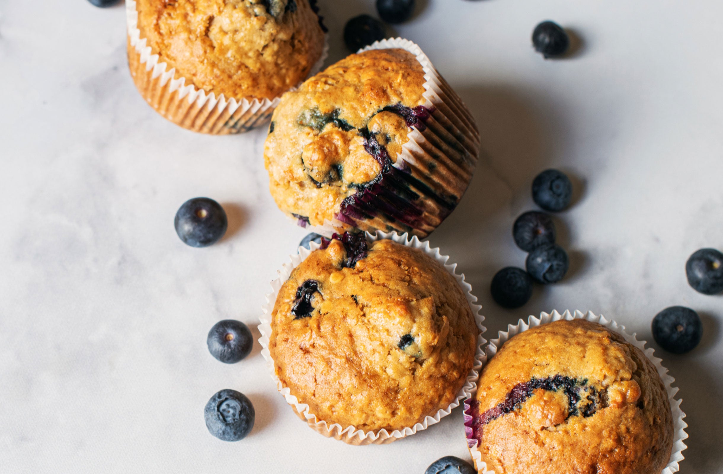 Blueberry Greek Yogurt Protein Muffins