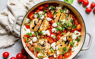 Sheet-Pan Caprese Chicken Thighs