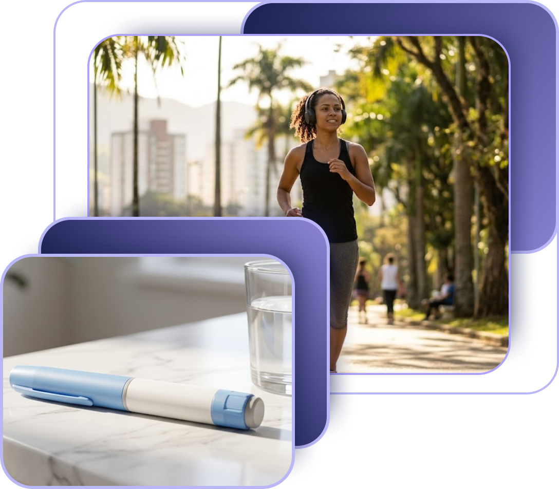 GLP-1 Health Score assessment and wellness imagery